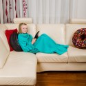 Kocyk Szlafrok Junior – Miętowy dla Dziecka – Koc z Rękawami Polarowy