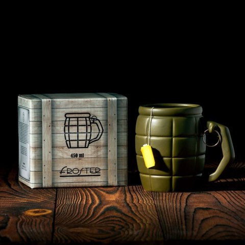 Kubek Granat Zielony 450 ml – militarny dla niego i dla niej Kubek Granat Zielony 450 ml – militarny dla niego i dla niej