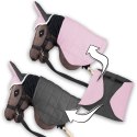 Dwustronna derka i nauszniki Skippi dla Hobby Horse – różowa & szara