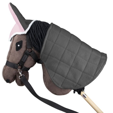 Dwustronna derka i nauszniki Skippi dla Hobby Horse – różowa & szara Dwustronna derka i nauszniki Skippi dla Hobby Horse – różowa & szara