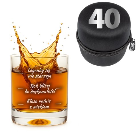 Urodzinowa szklanka do whisky - prezent na czterdziestkę Urodzinowa szklanka do whisky - prezent na czterdziestkę