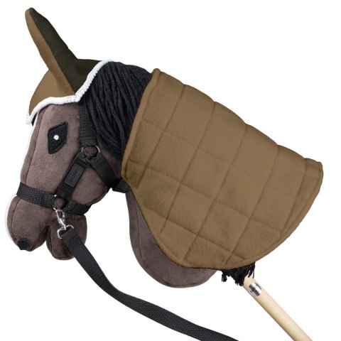 Zestaw Skippi - Hobby Horse Gniady - Derka i nauszniki - beż i oliwka Zestaw Skippi - Hobby Horse Gniady - Derka i nauszniki - beż i oliwka