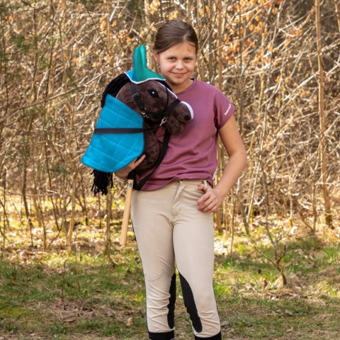 Zestaw Skippi - Hobby Horse Gniady - Derka i nauszniki - mięta i niebieski Zestaw Skippi - Hobby Horse Gniady - Derka i nauszniki - mięta i niebieski