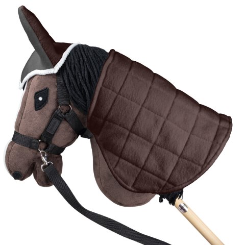Zestaw Skippi - Hobby Horse Gniady - Derka i nauszniki - szary i brąz Zestaw Skippi - Hobby Horse Gniady - Derka i nauszniki - szary i brąz