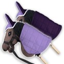 Zestaw Skippi - Hobby Horse Gniady - Derka i nauszniki - wrzos i śliwka