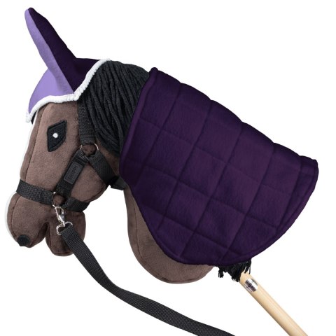 Zestaw Skippi - Hobby Horse Gniady - Derka i nauszniki - wrzos i śliwka Zestaw Skippi - Hobby Horse Gniady - Derka i nauszniki - wrzos i śliwka