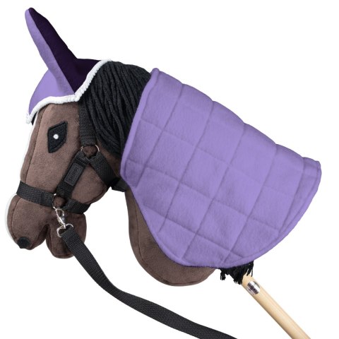 Zestaw Skippi - Hobby Horse Gniady - Derka i nauszniki - wrzos i śliwka Zestaw Skippi - Hobby Horse Gniady - Derka i nauszniki - wrzos i śliwka