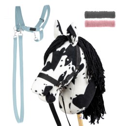 Zestaw Skippi - Hobby Horse Karo - srokaty i dodatkowy Kantar - błękitny