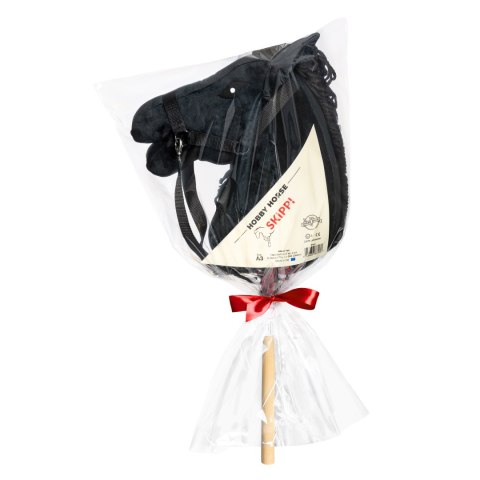 Zestaw Skippi - Hobby Horse czarny i dodatkowy kantar - czerwony Zestaw Skippi - Hobby Horse czarny i dodatkowy kantar - czerwony