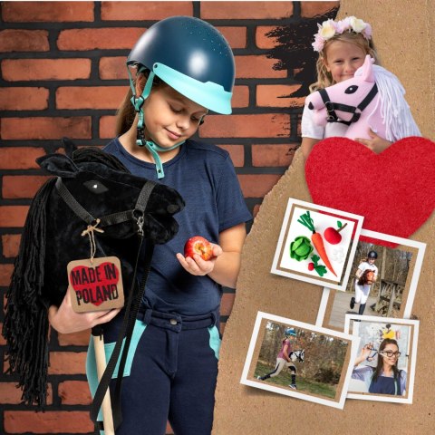 Zestaw Skippi - Hobby Horse czarny i dodatkowy kantar - jasny zielony Zestaw Skippi - Hobby Horse czarny i dodatkowy kantar - jasny zielony