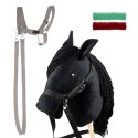 Zestaw Skippi - Hobby Horse czarny i dodatkowy kantar - szary
