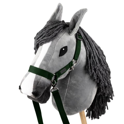 Zestaw Skippi - Hobby Horse szary i dodatkowy kantar - ciemny zielony Zestaw Skippi - Hobby Horse szary i dodatkowy kantar - ciemny zielony