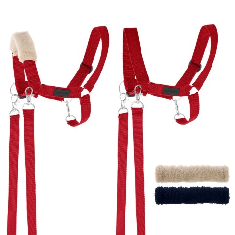 Zestaw Skippi - Hobby Horse szary i dodatkowy kantar - czerwony Zestaw Skippi - Hobby Horse szary i dodatkowy kantar - czerwony