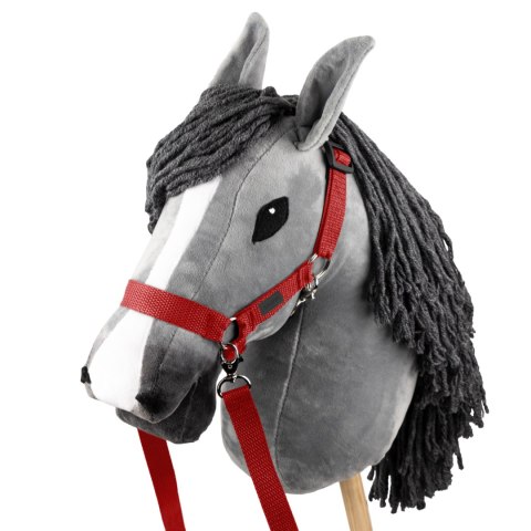 Zestaw Skippi - Hobby Horse szary i dodatkowy kantar - czerwony Zestaw Skippi - Hobby Horse szary i dodatkowy kantar - czerwony